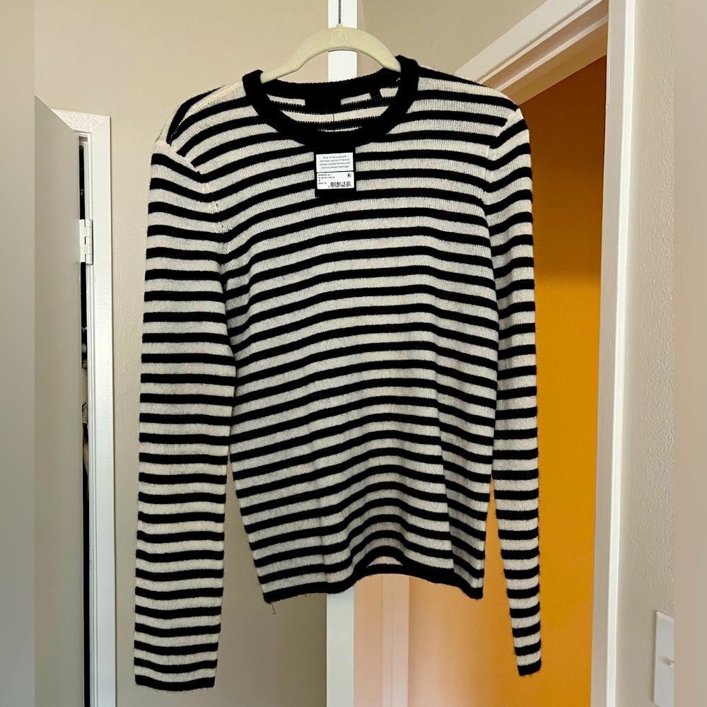 ATM Striped sweater - black